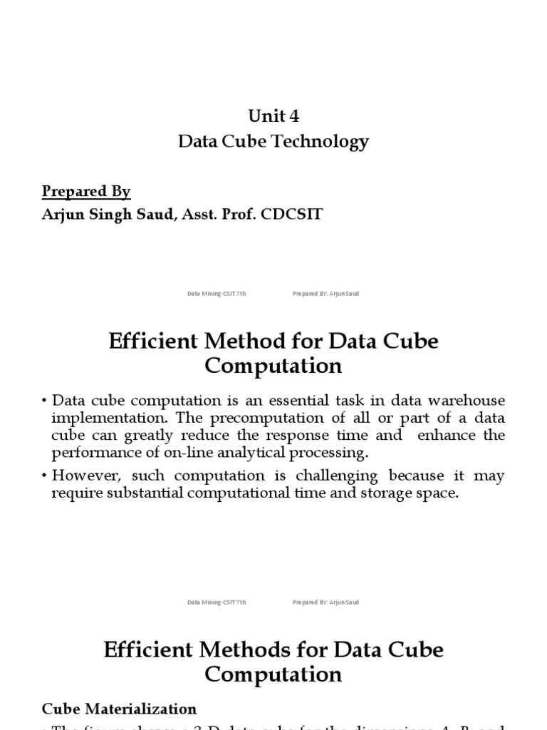 Efficient Data Cube Computation Methods | PDF | Information Retrieval ...