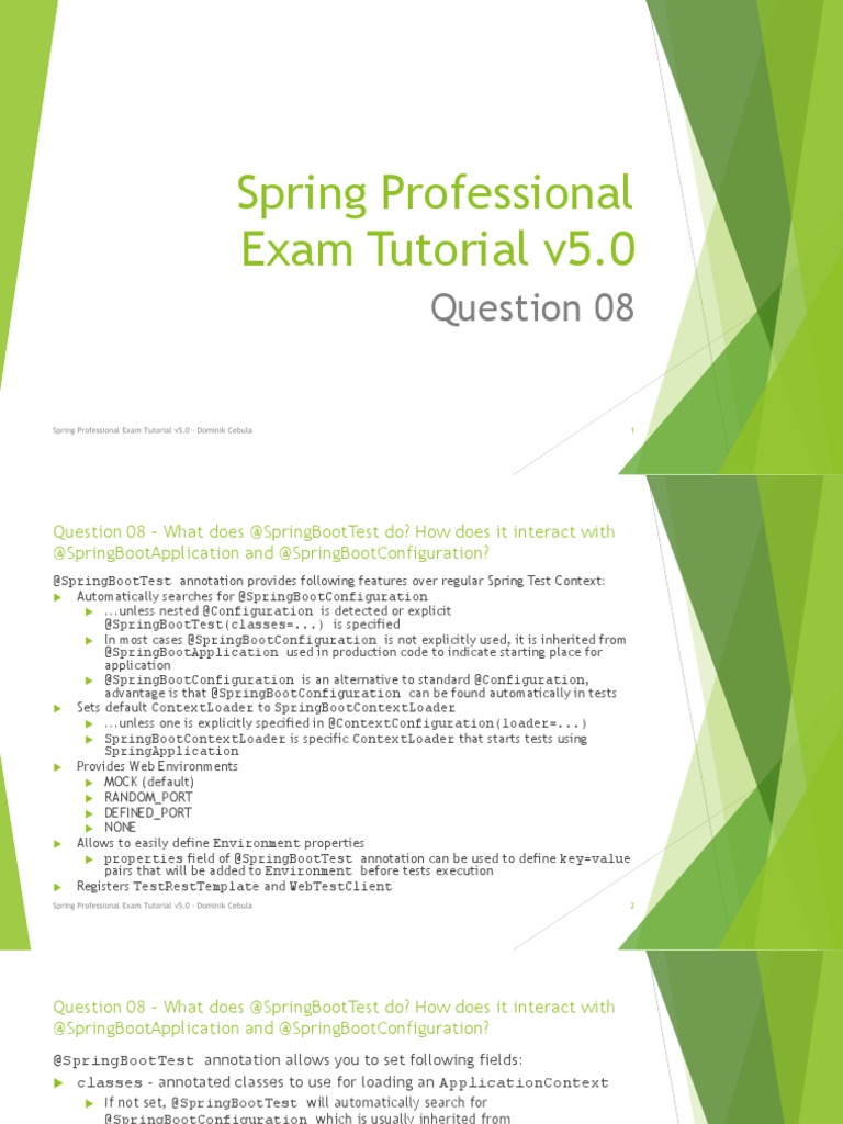 Spring Professional Exam Tutorial v5.0 - Dominik Cebula | PDF ...