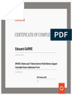 Course - Certificate - Sun ZFS Storage Appliance