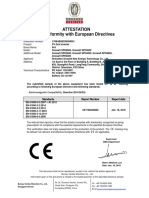 Attestation of Conformity With European Directives: Standards Report Number Report Date