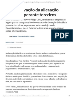 A Comprovação Da Alienação Fiduciária Perante Terceiros (Civil) - Artigo Jurídico - DireitoNet