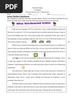 Section 1 Reading Comprehension