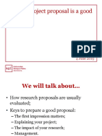 When A Project Proposal Is A Good Proposal: Josep Niubò 4 June 2019
