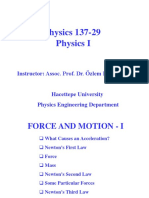 HU Physics Force and Motion Lectures