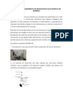 Manejo y Funcionamiento de Microscopio Electrónico de Barrido