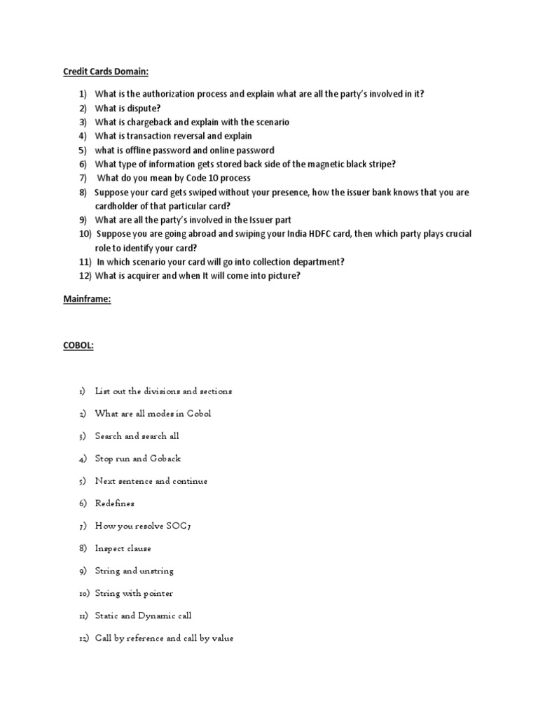 Mainframe interview qa pdf computer science data management