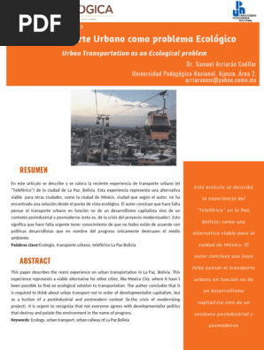 El transporte urbano como problema ecológico
