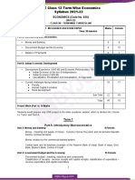 CBSE Class 12 Term Wise Economics Syllabus 2021-22