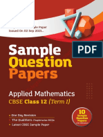 2022 Arihant Applied Mathematics MCQs Term-1 Sample Papers