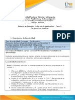 CIENCIAS SOCIALESGuia de Actividades y Rúbrica de Evaluación - Fase 3 - Perspectivas Teóricas