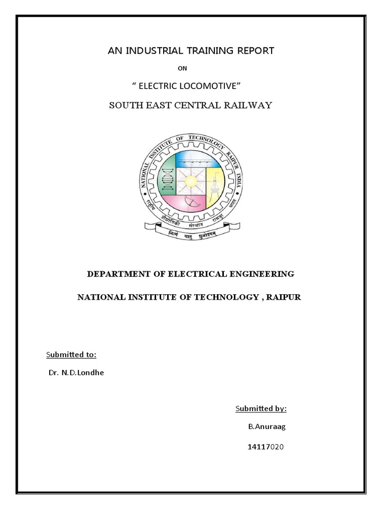 An Industrial Training Report PDF Relay Electric Motor