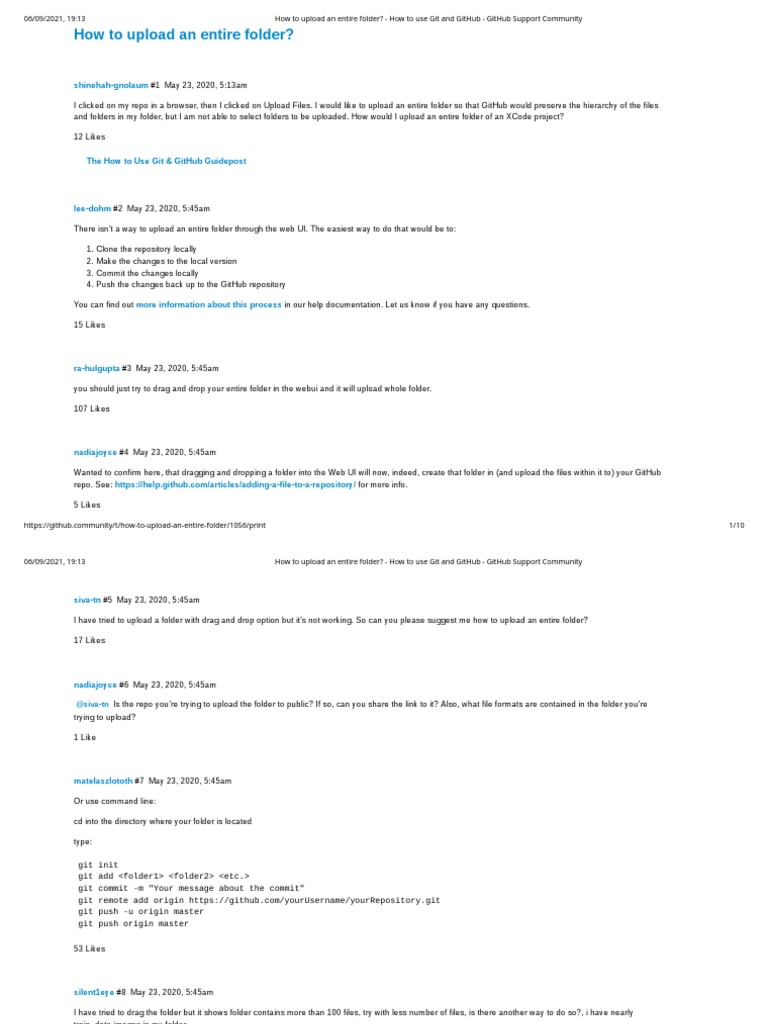 How To Upload An Entire Folder How To Use Git and GitHub GitHub
