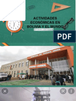 Actividades económicas en Bolivia y el mundo