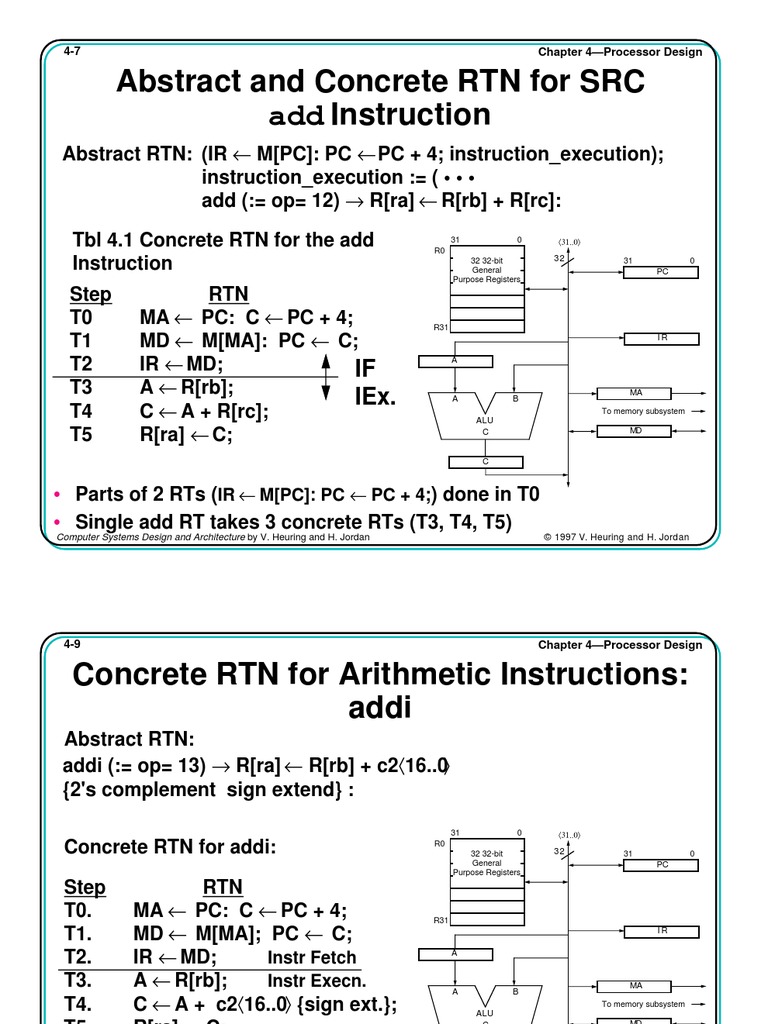 RTN For SRC Instructions 1-Bus | PDF | Central Processing Unit ...