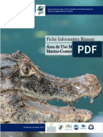 Ficha Informativa Ramsar: Conservación y Uso Sostenible de La Biodiversidad en Áreas Protegidas Marino-Costeras