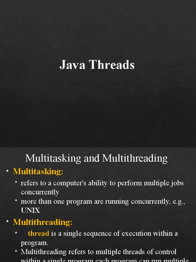 Java Multithreading PPT (Join AICTE Telegram) | PDF | Process ...