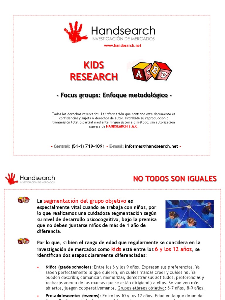 Kids Research - Hand Search - 2011 | PDF | Información | Marketing