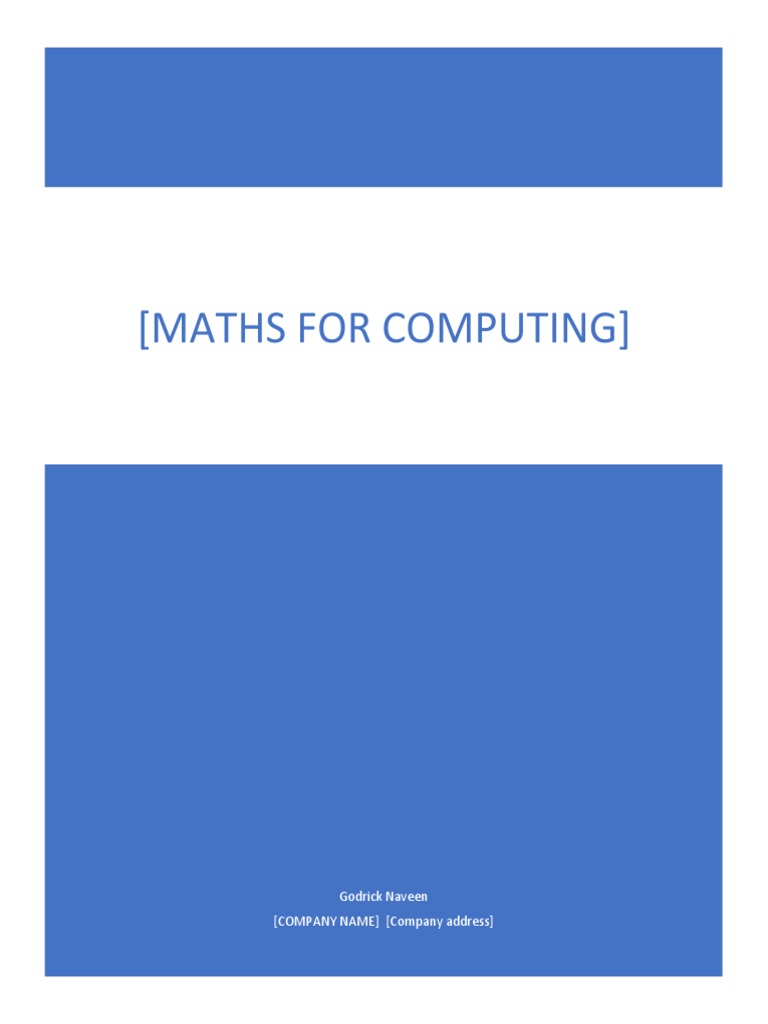 Maths For Computing | PDF | Standard Score | Standard Deviation