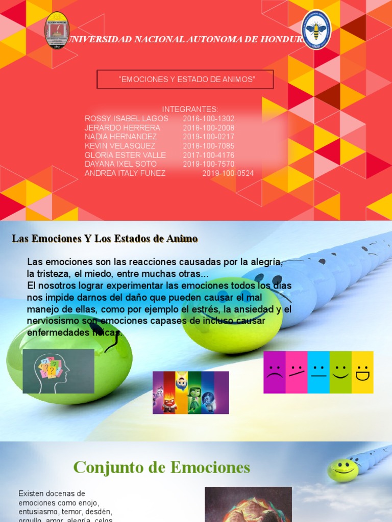 Presentacion Grupo#5 Emociones y Estado de Animo | PDF | Las emociones ...