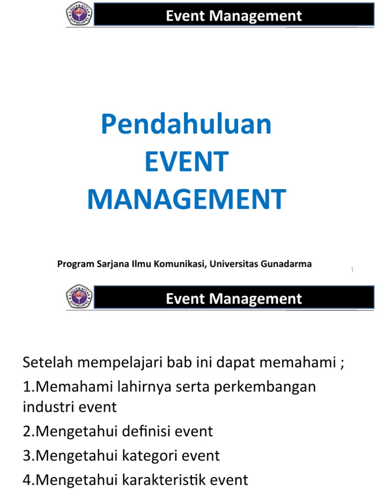 Panduan Lengkap Manajemen Event | PDF