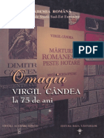 Omagiu Virgil Candea La 75 de Ani Vol I