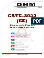 OHM Gate 2022 EE (Questions Paper With Solutions)