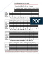 Practical Exam Mark List For Group - 1-: GMFA-Extension L-3, 2003 Entry