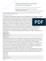 Alta Prevalencia de Síndrome Metabólico en Pacientes Esquizofrénicos