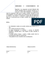 Nota de Compromiso y Consentimiento de Tratamiento