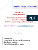 Principles of Compiler Design (Seng 3043) : Chapter - 8 Code Generation