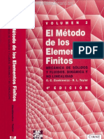 El Método de Los Elementos Finitos Mecánica de Solidos & Fluidos & Dinámica - Zienkiewicz & Taylor (4ta Edición - Vol. 2)