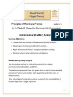 Principles of Pharmacy Practice Dhuha E. Omran Dimensional (Factor) Analysis