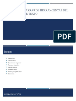 Funciones y barras de herramientas del procesador de