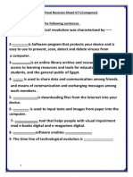 International Schools Hebes T Revision Sheet ICT (Computer) Inal F