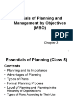 Essentials of Planning and Management by Objectives (MBO)