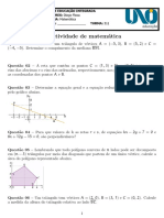 Questões de matemática sobre triângulos, retas e polígonos