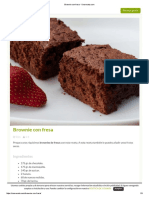 Brownie Con Fresa - Unareceta