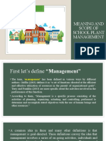 Meaning and Scope of School Plant Management-EM 503