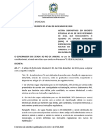 Decreto #47.062 de 06 de Maio de 2020 - Altera Dispositivos Do Decreto e S Tadual #49, de 28 de Dezembro de 2018