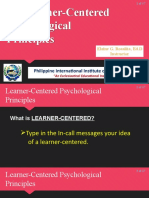 #2. Learner-Centered Psychological Principles: Philippine International Institute of Advance Studies