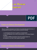 Issues of Human Development
