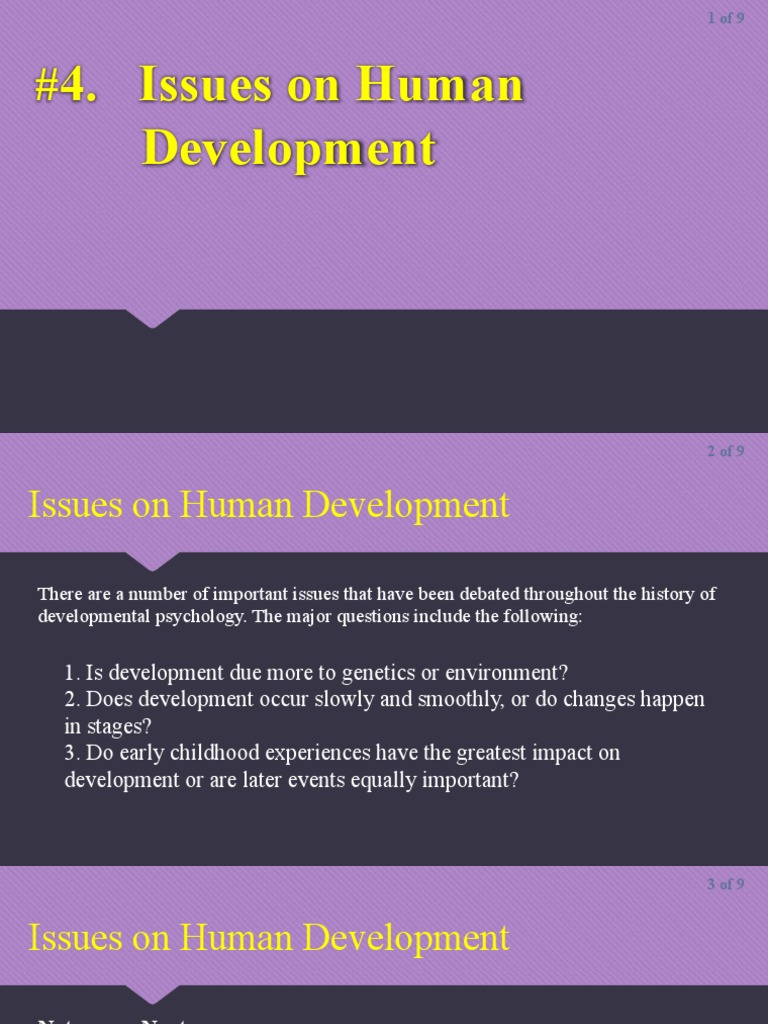 Early vs. Later Experience in Development | PDF | Developmental ...