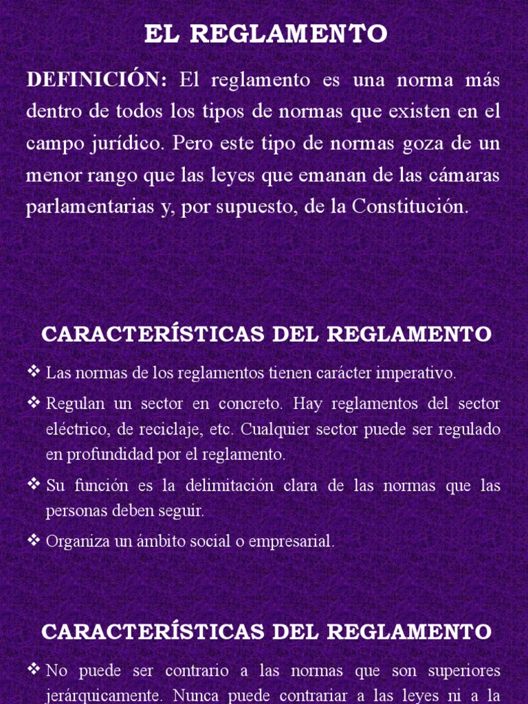 El Reglamento | PDF