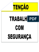 Placa - Trabalhe Com Segurança