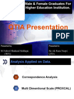 QTIA Presentation: Perception of Male & Female Graduates For Enrollment at Higher Education Institution