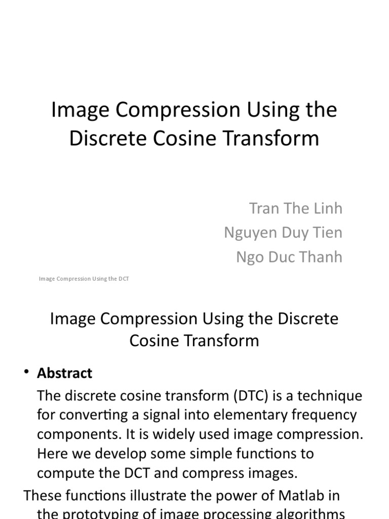 DCT Image Compression Guide | PDF | Computer Engineering | Algorithms