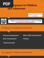 Development in Children and Adolescent