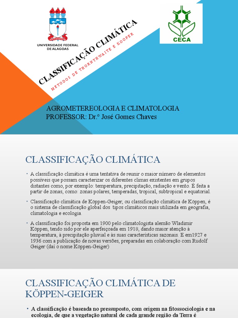Classificação Climática de Köppen-Geiger | PDF | Clima | Fenômenos da Terra