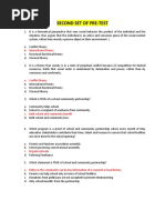 Second Set of Pre-Test: B. Interactionist Theory