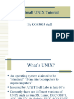 A Small UNIX Tutorial: by CGS3063 Staff